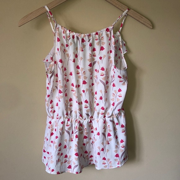 Lauren Conrad Pink Floral Spaghetti Strap Blouse - Picture 6 of 6